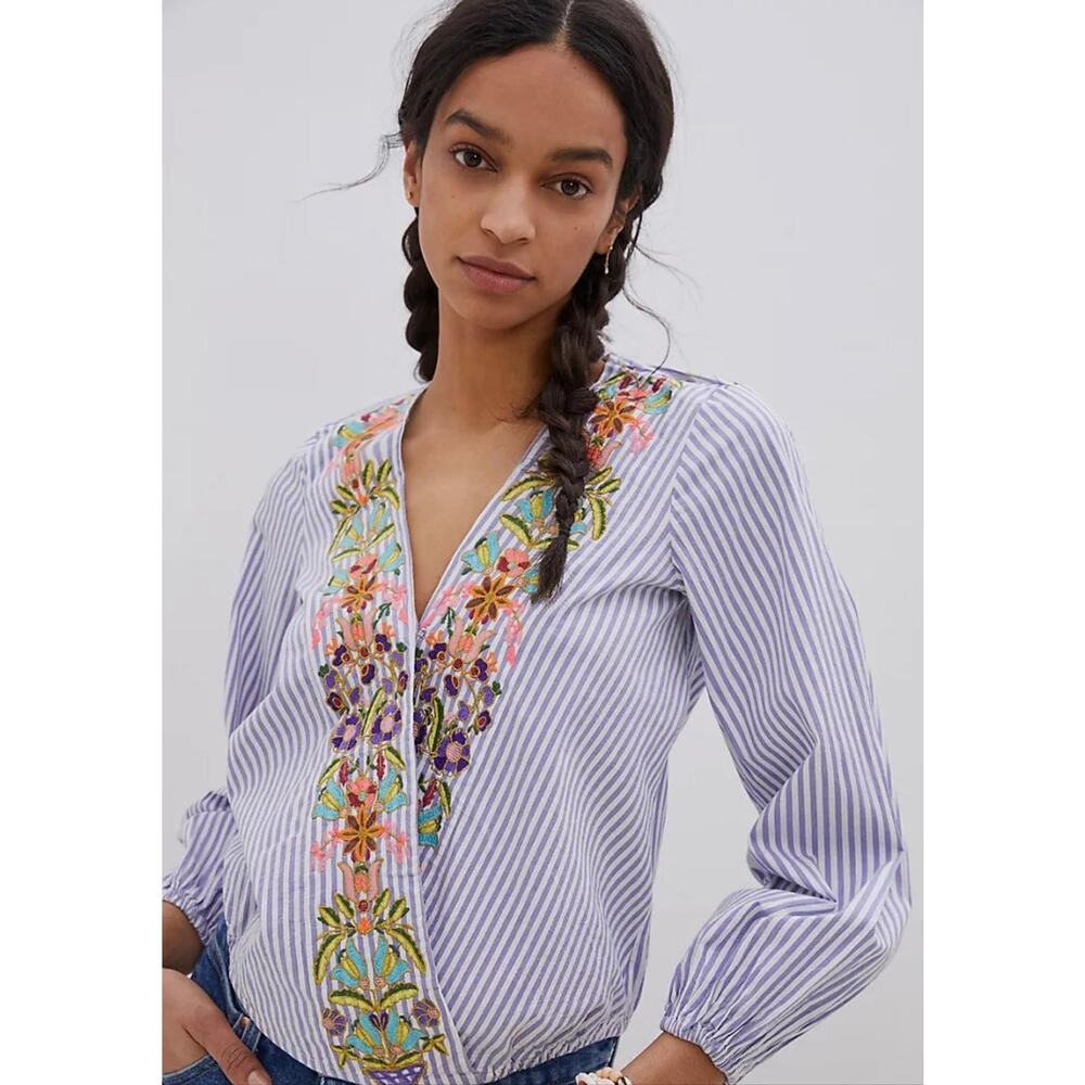 Anthropologie Artemis Striped Blouse